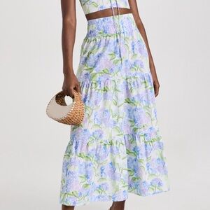 Sought after Hill House Home Hydrangea print Delphine skirt